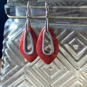 Silpada sterling & stone drop earrings